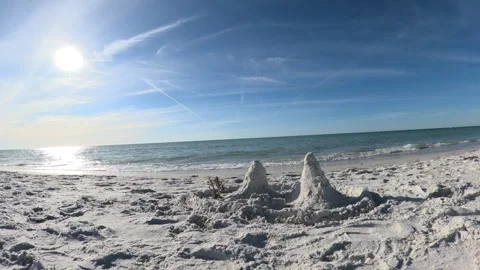 Sandy Sand Castle Stock Footage 297102336