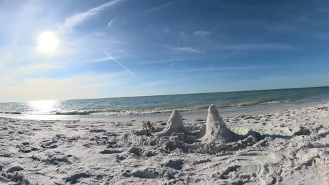 Sandy Sand Castle Stock Footage 297102620