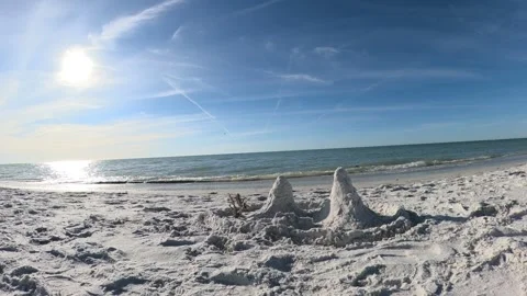 Sandy Sand Castle Stock Footage 297102651