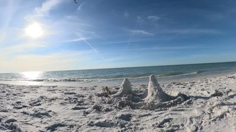 Sandy Sand Castle Stock Footage 297102774