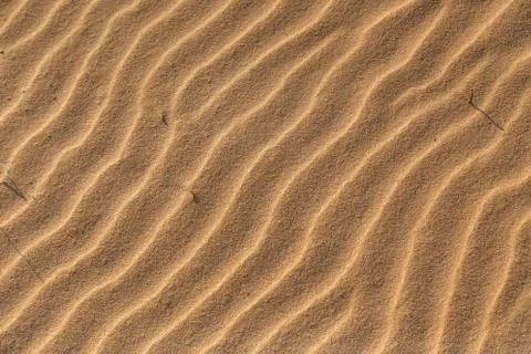 Sandy sand pattern on the beach Stock Photos