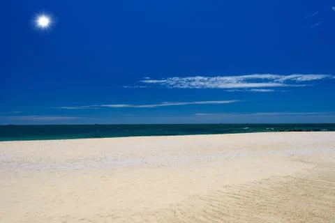Sandy sea beach Stock Photos