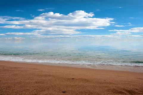 Sandy sea beach Stock Photos