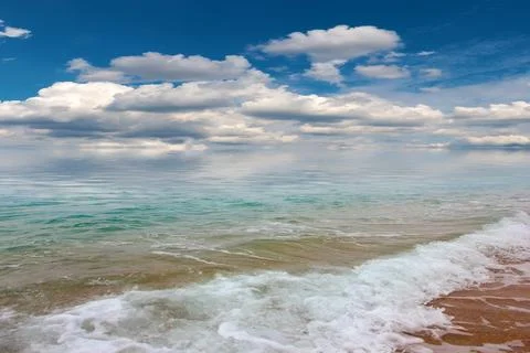 Sandy sea beach Stock Photos