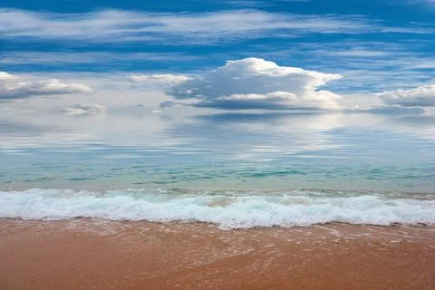 Sandy sea beach Stock Photos