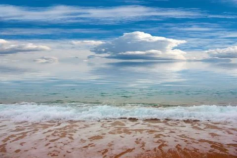 Sandy sea beach Stock-Fotos