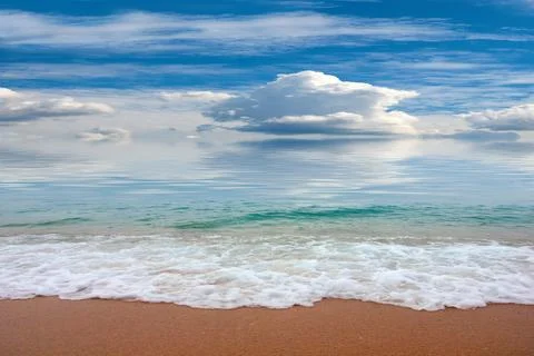 Sandy sea beach Stock-Fotos