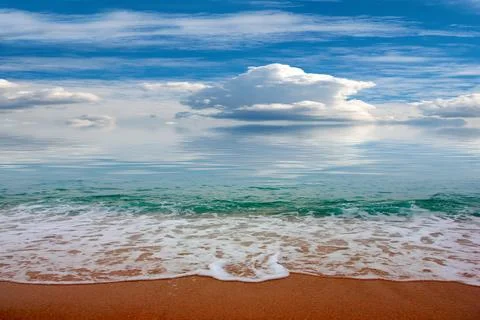 Sandy sea beach 스톡 사진