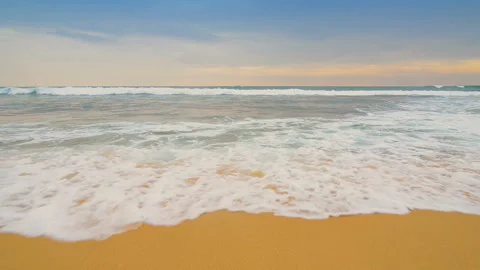 Sandy shore of the ocean Stock Footage 85487125