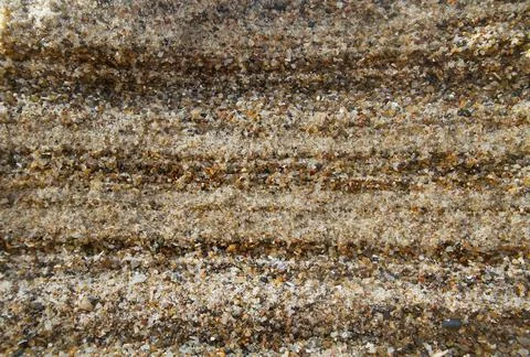 Sandy soil profile Stock Photos