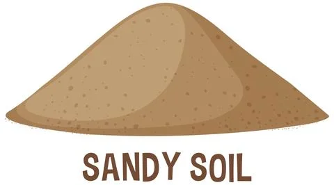 Sandy Soil Vector Illustration Stock Illustration