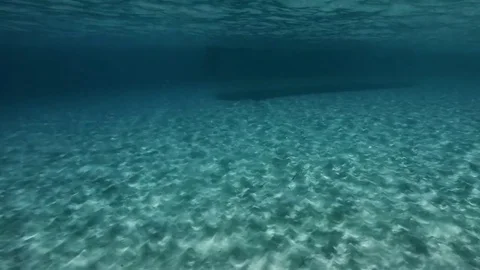Sandy waves in a clear blue water Stock Footage 81813892