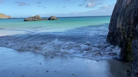 Sango Sands Oasis Deserted Beach, Scotland Stock Footage 169085183