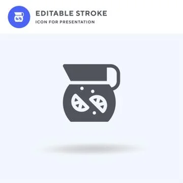 Sangria icon vector, filled flat sign, solid pictogram isolated on white, log Illustrazione stock