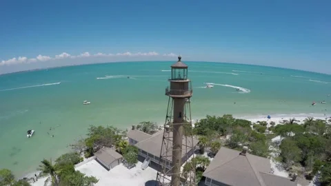 Sanibel Island Light House Stock Footage