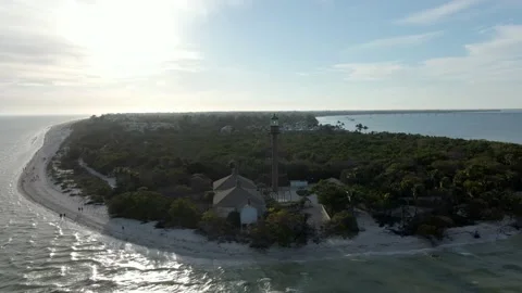 Sanibel Lighthouse Oribit 库存影片 148250947