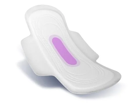 Sanitary pad perspective Stock Illustration