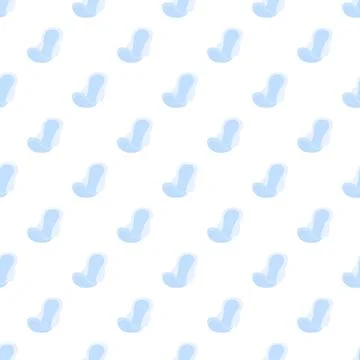Sanitary pads forming continuous pattern for feminine hygiene Stock Illustration