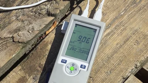 Sanitary service officer testing river water quality during hot summer heatwave. Stock Footage 342118298