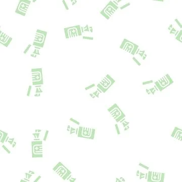 Sanitary wipes package glyph vector seamless pattern Stock Illustration