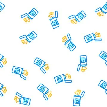Sanitary wipes package vector seamless pattern Stock Illustration