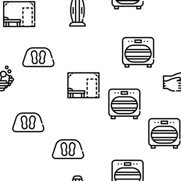 Sanitation Accessories Vector Seamless Pattern Stock Illustration