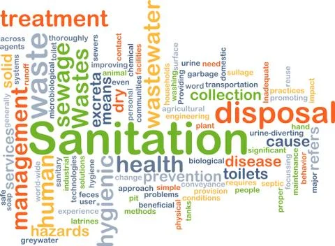 Sanitation background concept Stock Illustration
