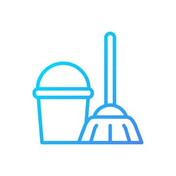 Sanitation services pixel perfect gradient linear vector icon Ilustração Stock