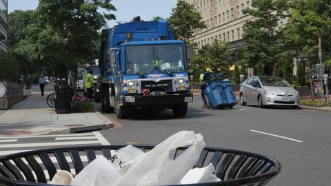 Sanitation Workers Removing Garbage Stock-Footage 111504451