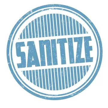 Sanitize grunge rubber stamp Stock Illustration