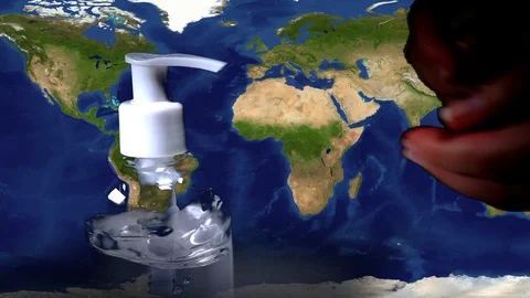 Sanitize hands Stock Footage 127724535