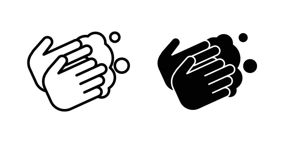 Sanitize hands icon set. Vector EPS 10 Stock Illustration