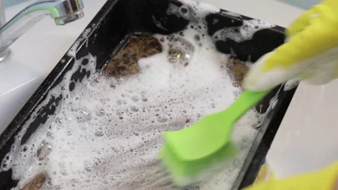 Sanitize Kitchen Utensils and Equipment Stock-Footage 169070153