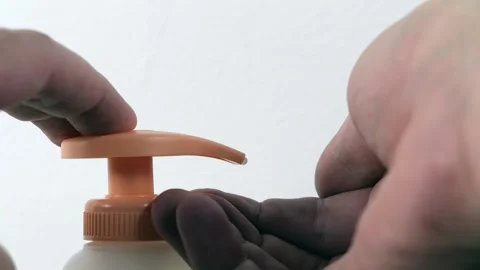Sanitize your hands with soap Stock Footage 221906531