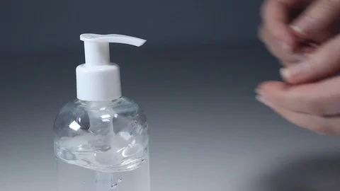 Sanitizes hands Stock Footage 127591706