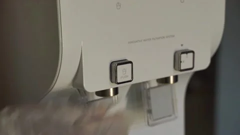 Sanitizing Water Purifiers during coivd pandemic Stock-Footage 130947162