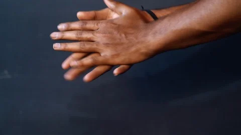 Sanitizing your hands&amp; washing hands properly Stock Footage 129666674