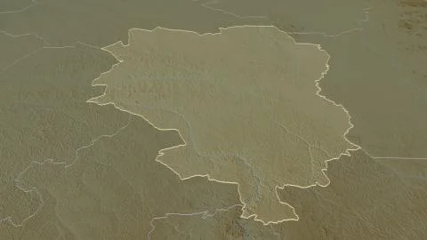 Sankuru, Democratic Republic of the Congo - outlined. Relief Stock Illustration