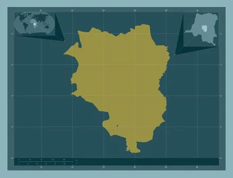 Sankuru, Democratic Republic of the Congo. Solid color shape Stock Illustration