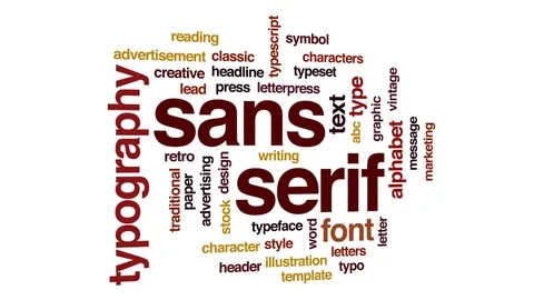 Sans serif animated word cloud, text design animation. Stock Footage 81610407