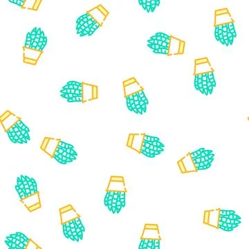 Sansevieria trifasciata vector seamless pattern Stock Illustration