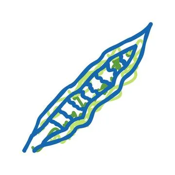 Sansevieria tropical leaf icon doodle illustration Stock Illustration