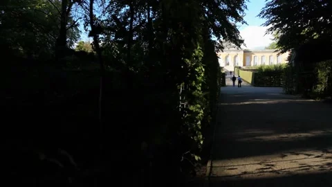 Sanssouci Park Hedge Lined Path New Palace Approach Potsdam Germany 스톡 동영상 339038775
