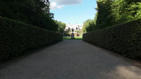Sanssouci Park Hedge Lined Path Fountain View Potsdam 動画素材 339039146
