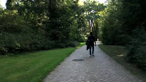 Sanssouci Park Visitor Walking Distant Path Potsdam Editorial Video stock 339038943