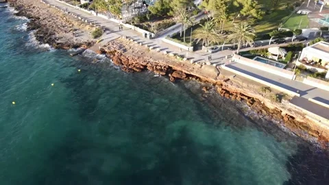 Sant Antoni de Portmany (San Antonio) city in Ibiza, Spain Stock Footage 225845053