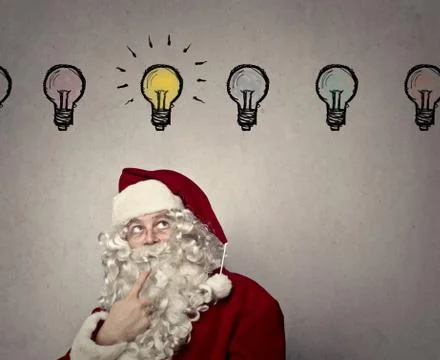 Sant has an idea! Stock Photos