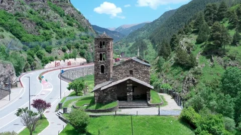 Sant Joan de Caselles in Canillo, Andorra Stock Footage 156580367