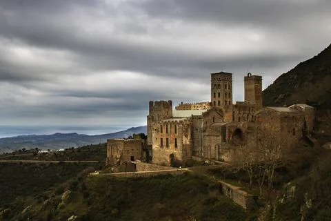 Sant Pere de Rodes monastery Stock Photos