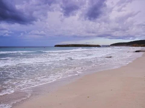 Sant tomas beach on minorca Stock Photos